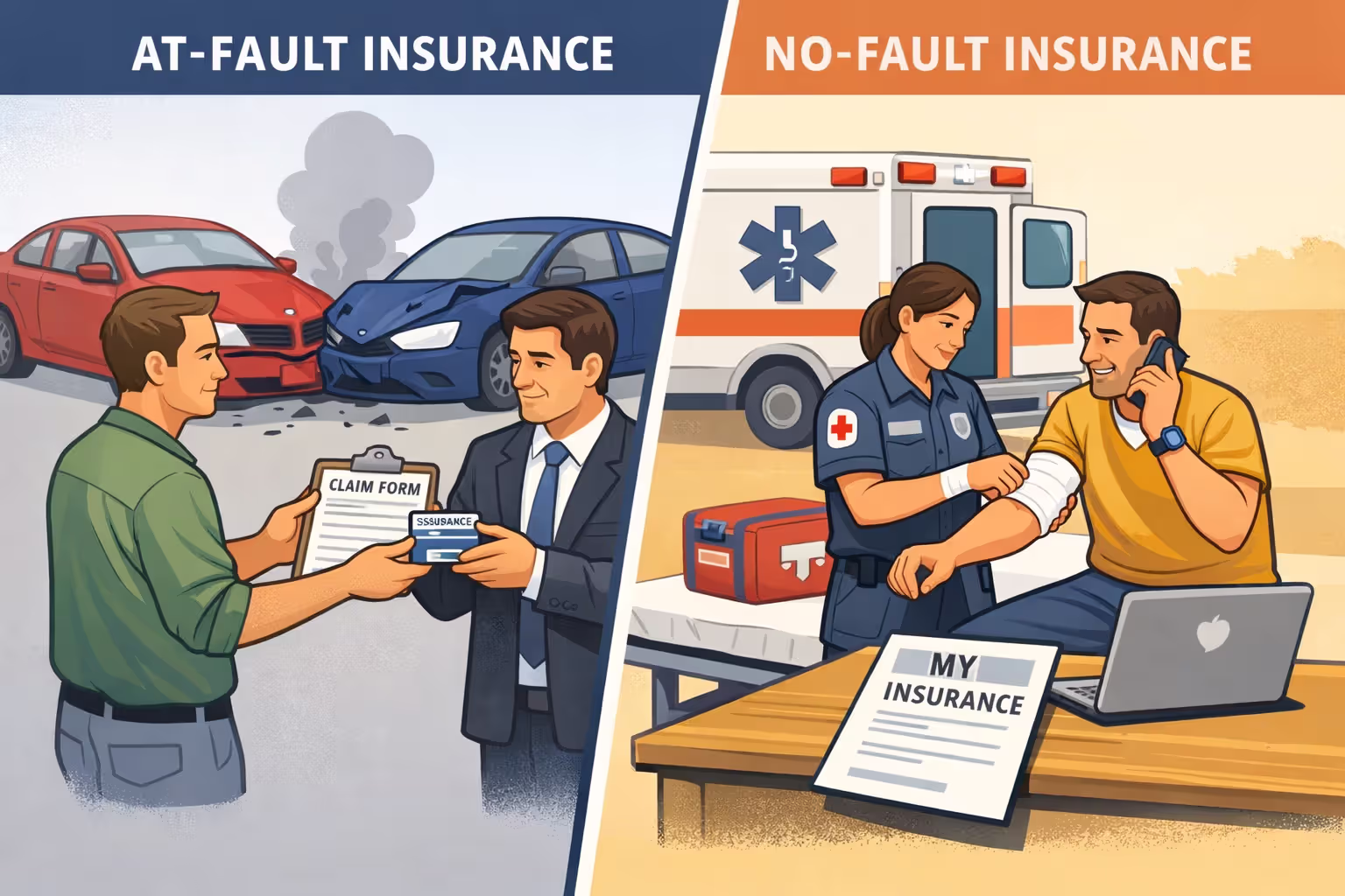 Comparison of at-fault and no-fault car insurance systems