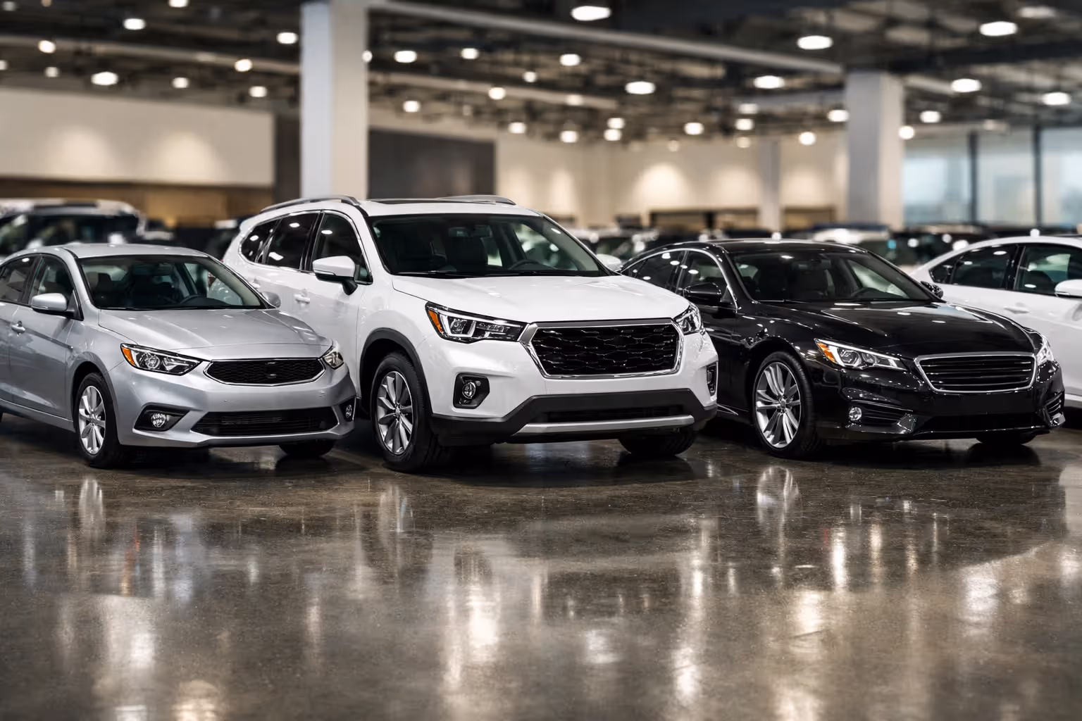 Different types of cars illustrating how vehicle choice affects insurance cost