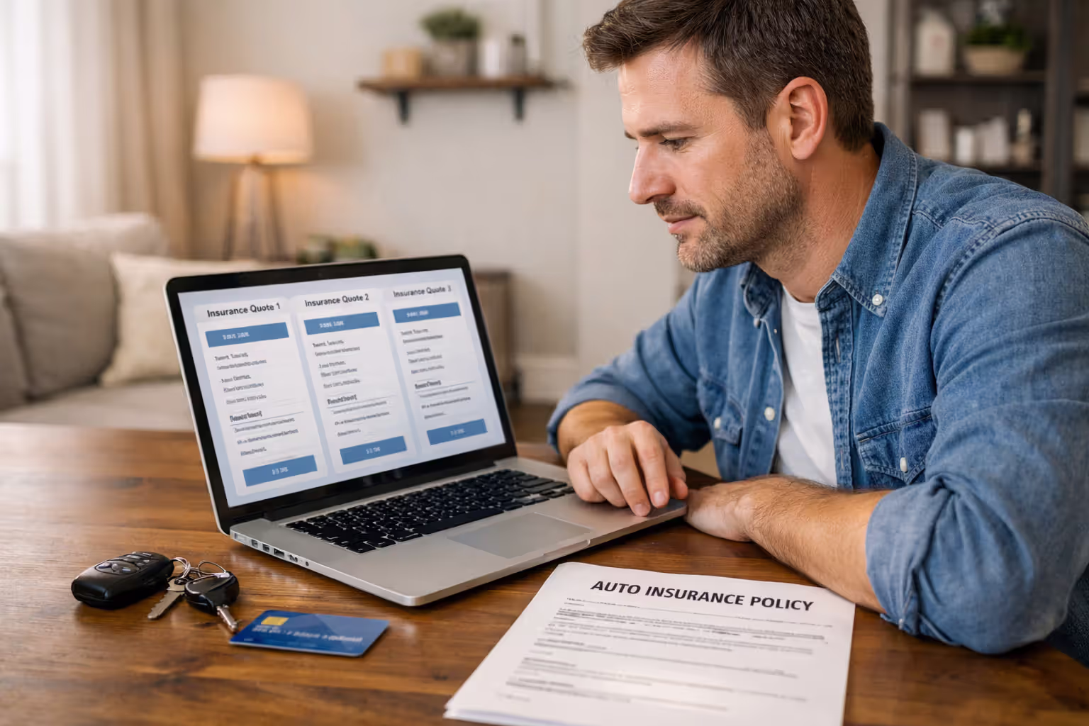 Car owner reviewing repair costs and deductible after vehicle damage